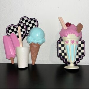 1993 Burwood Products 1950s style ice cream shop diner style decor wall hangings